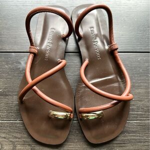Emme Parsons Laurie Sandal Cacao Nappa Size 36